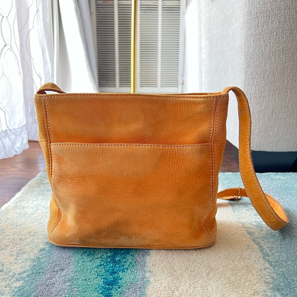 Vintage Coach Orange Nubuc Shoulder Bag